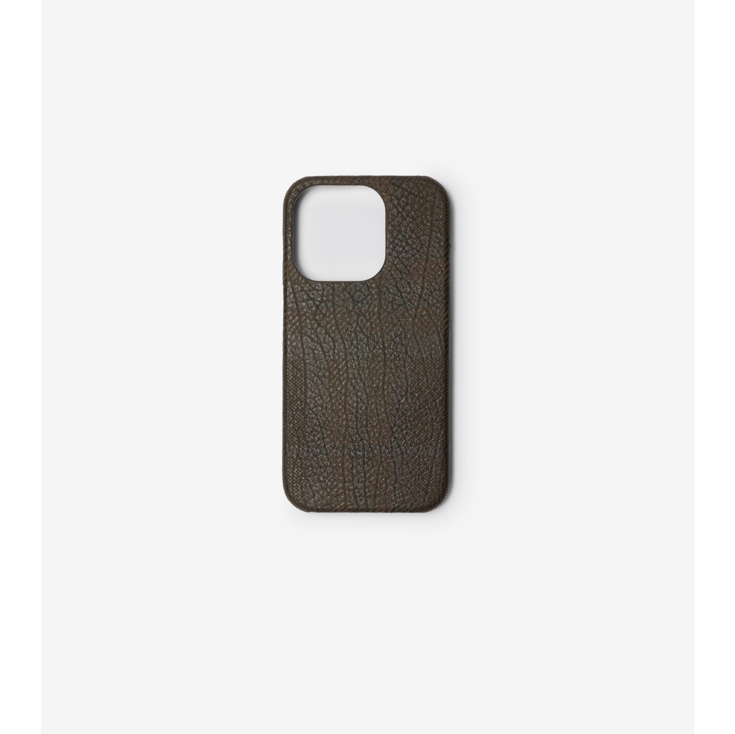 Capa para iPhone 15 Pro de couro Check