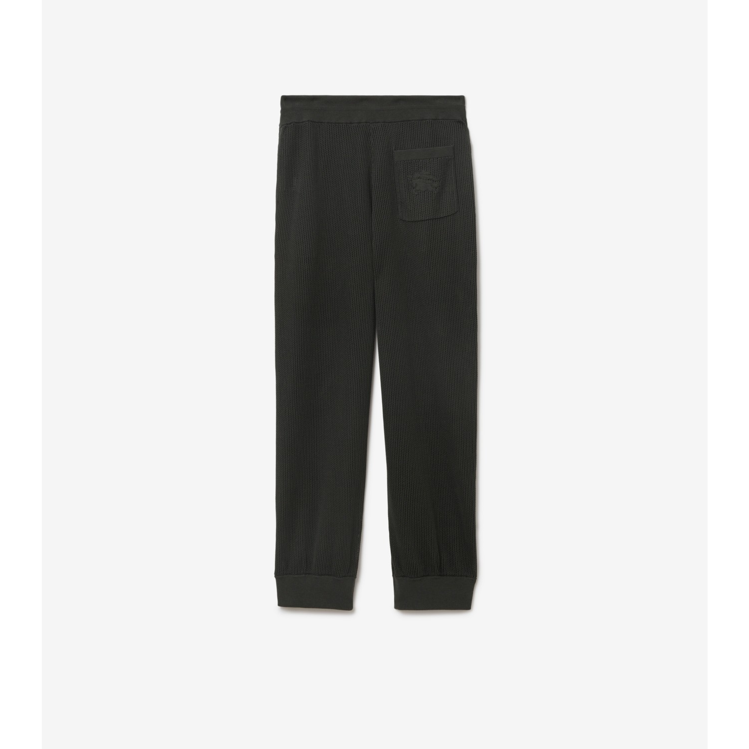 Silk Cotton Mesh Jogging Pants in Onyx - Men | Burberry® Official