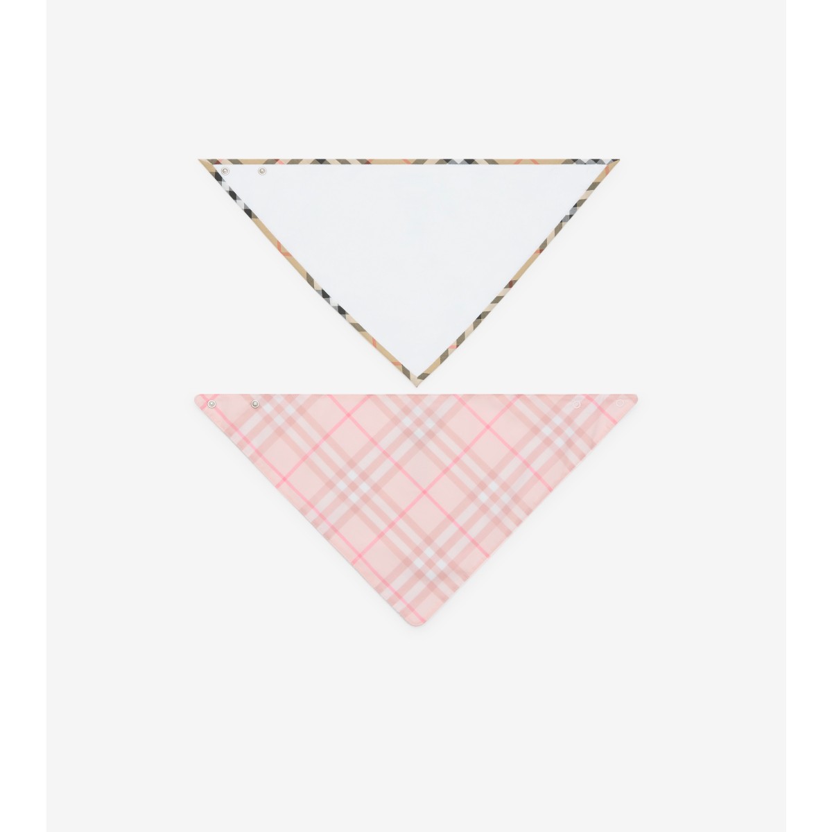  Check Cotton Two-piece Bib Set