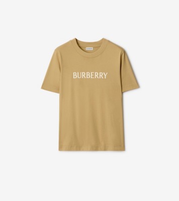 ロゴ コットンTシャツ (フラックスベージュ) - ウィメンズ, コットン