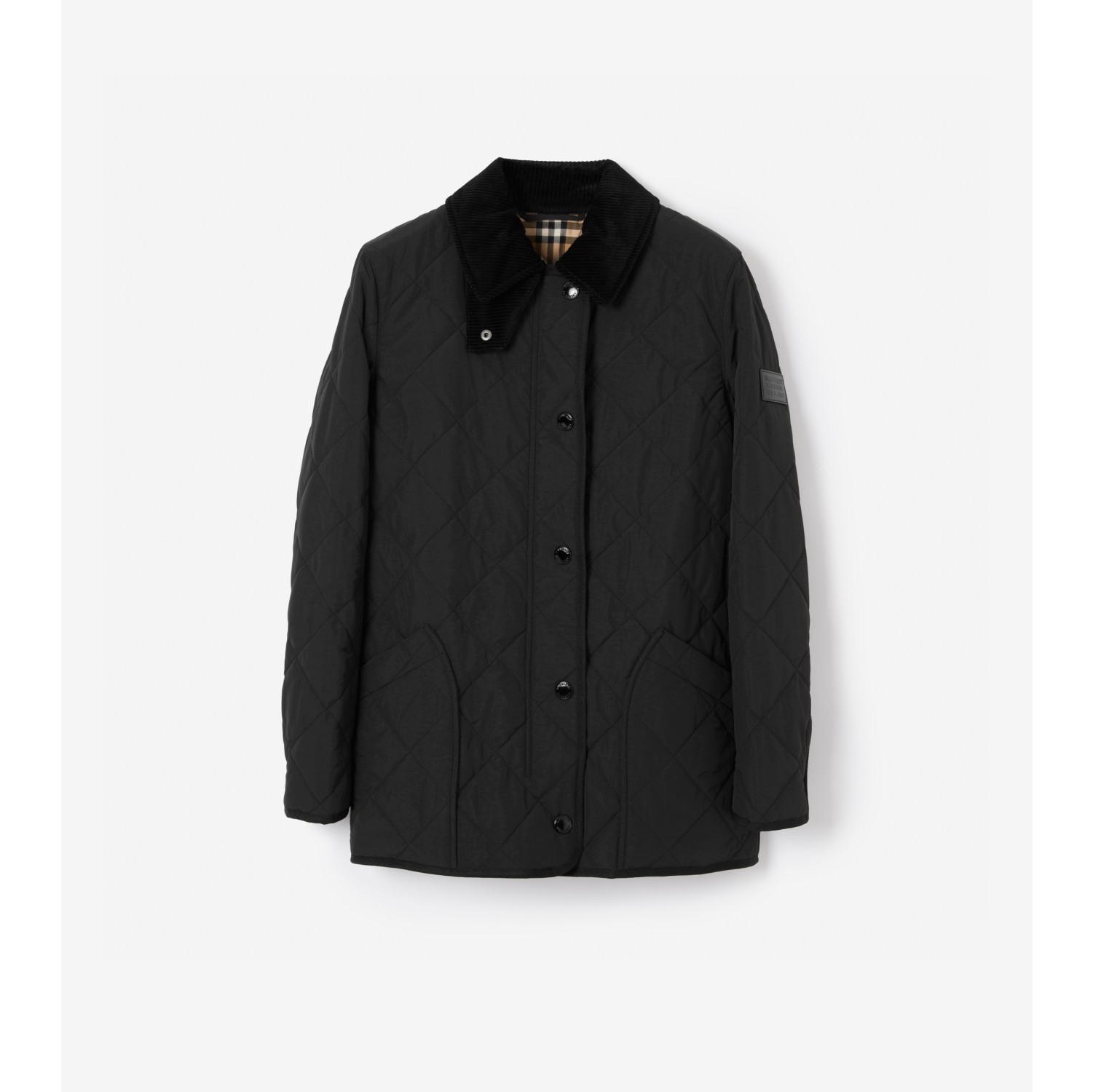 Quilted Thermoregulated Barn Jacket in Black - Burberry