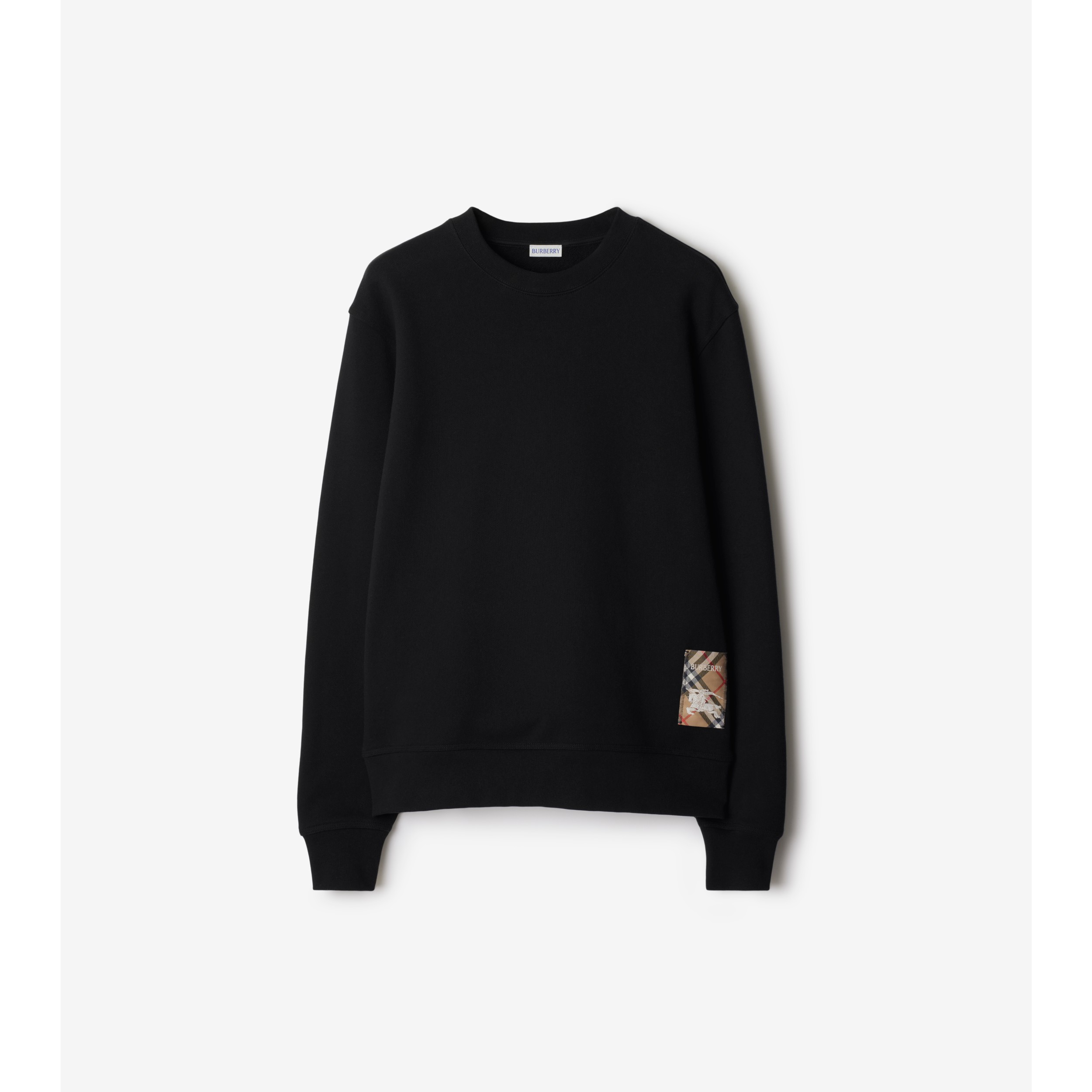 【もちしば　本物】BURBERRY ブラック クルーネックスウェット もちしば様専用 本物】BURBERRY ブラック クルーネックスウェット