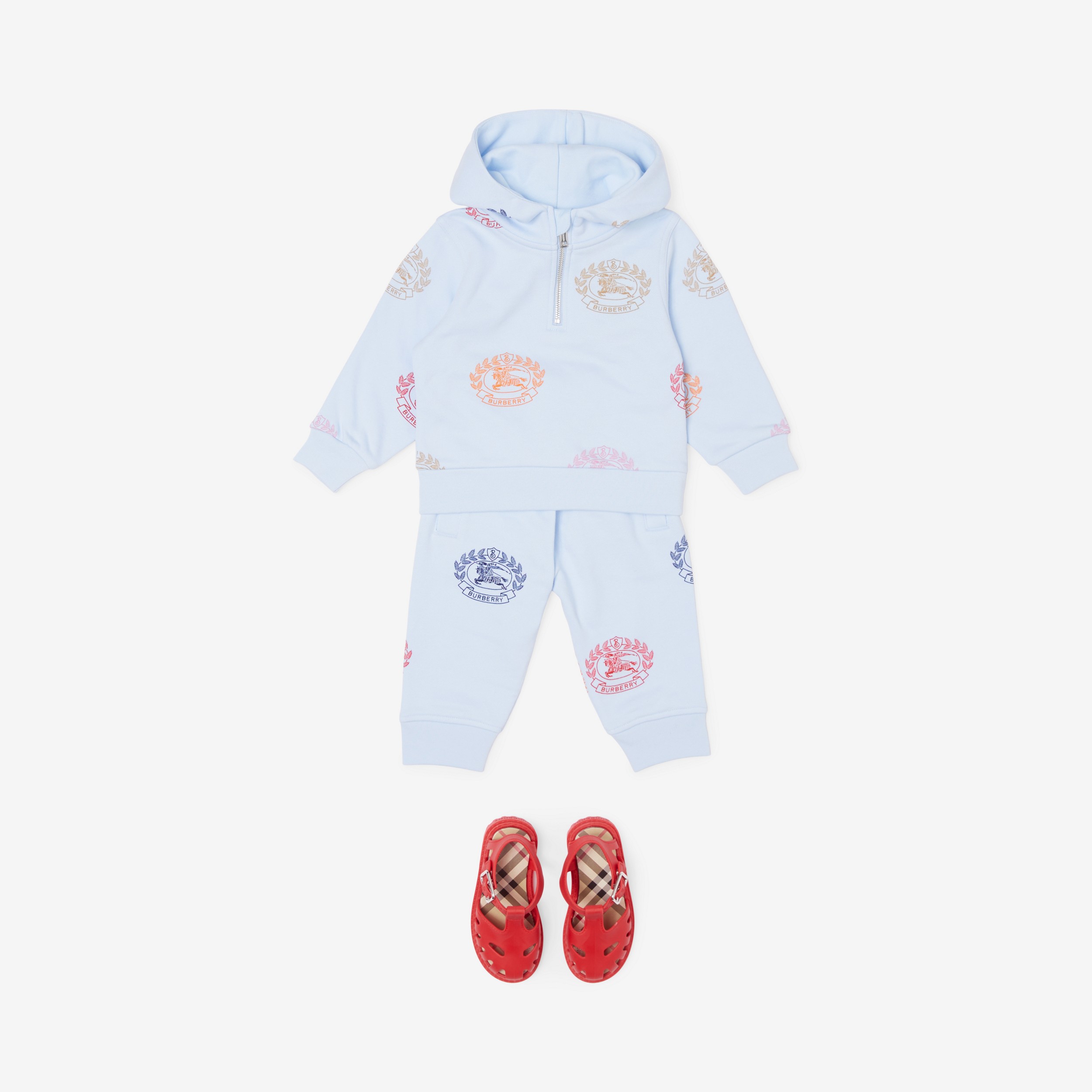 Pantalon de jogging en coton avec emblème du Cavalier (Bleu Pâle) - Enfant | Site officiel Burberry® - 3