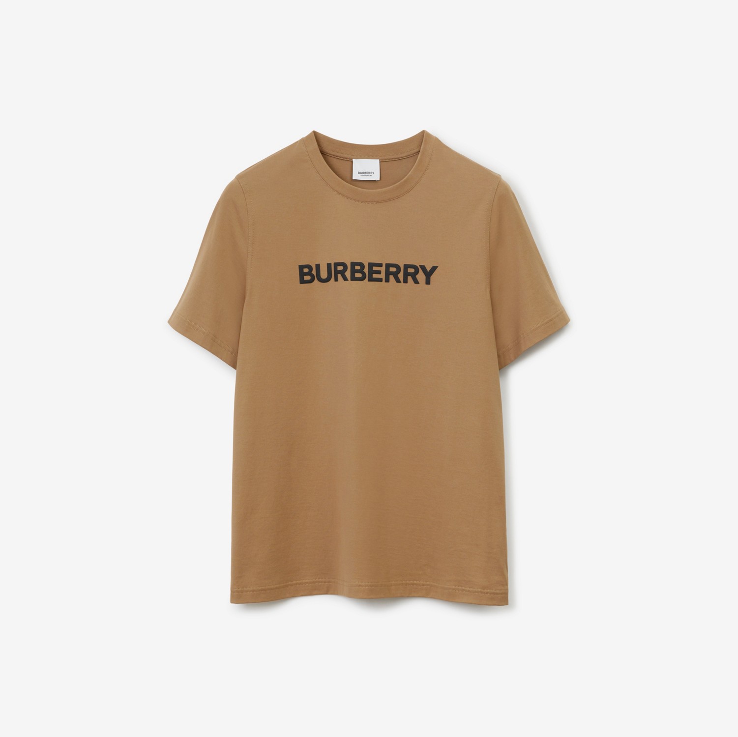 Camiseta en algodón con logotipo (Cámel) - Mujer | Burberry® oficial