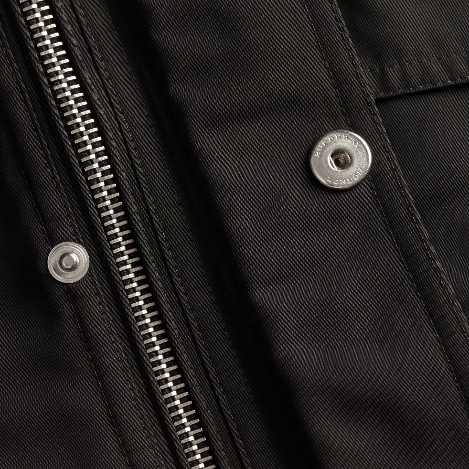 Packaway Hood Field Jacket in Black Men Burberry United States