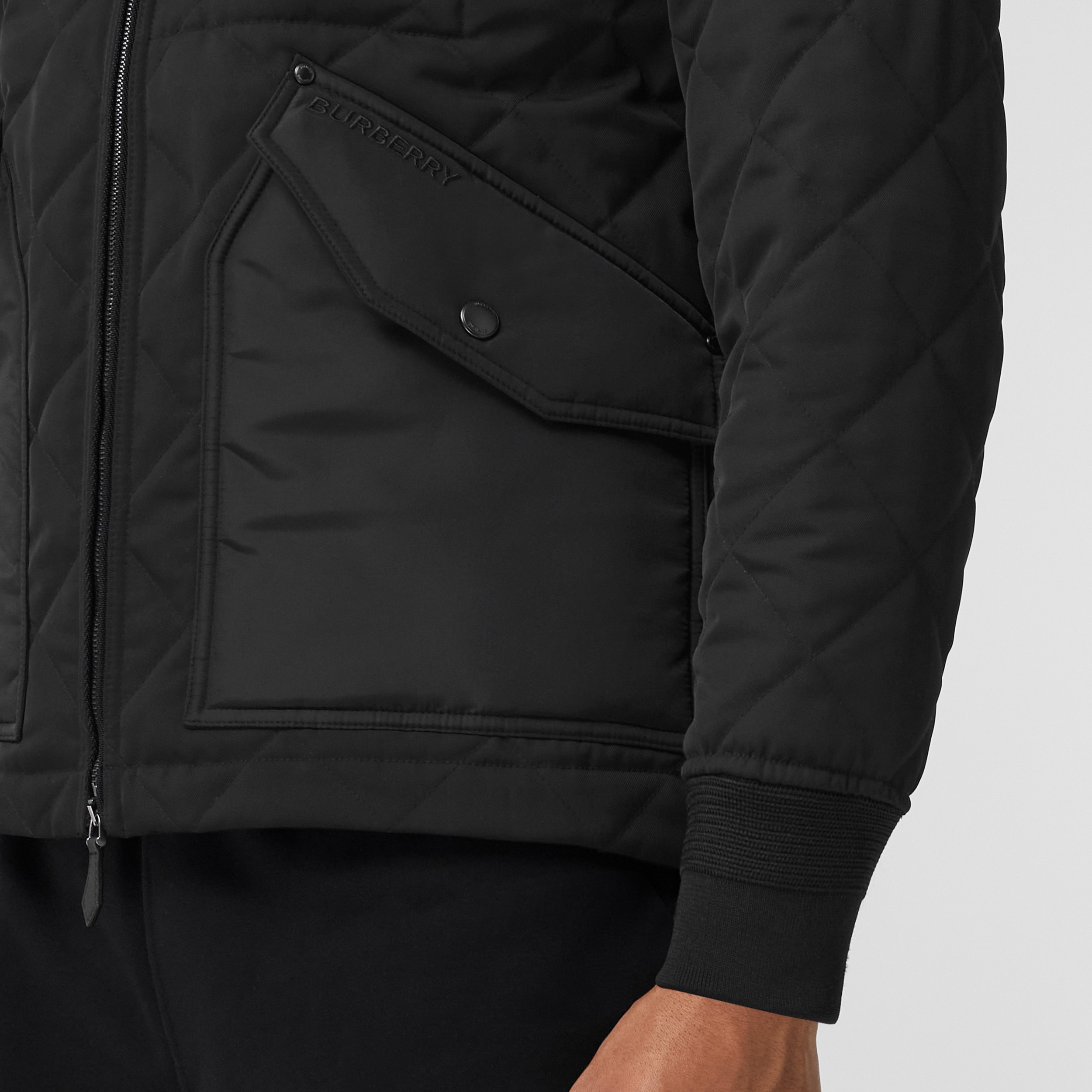 Diamond Quilted Thermoregulated Jacket in Black - Men | Burberry® Official - 3