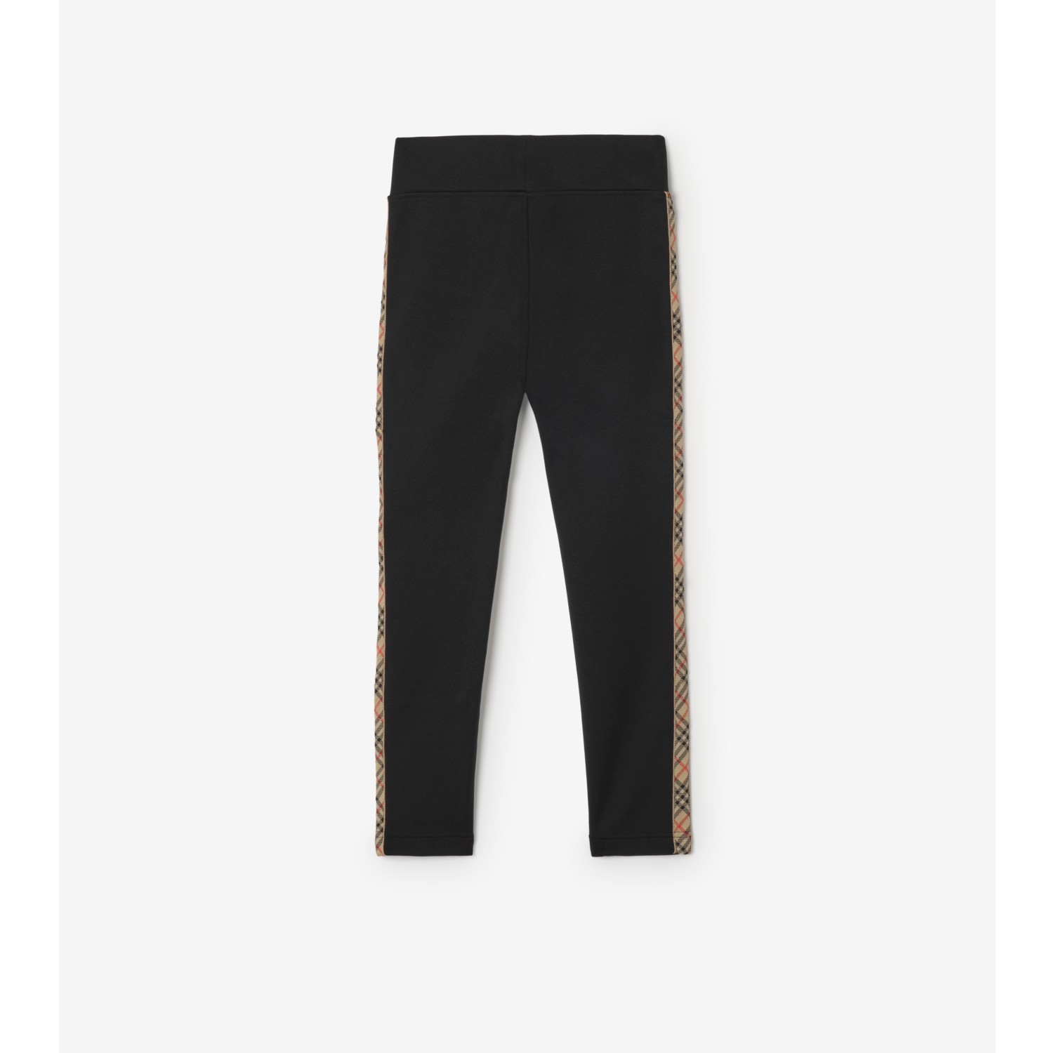 チェックトリム ナイロンレギンス (ブラック) | Burberry®公式サイト