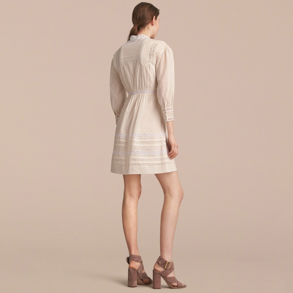 蕾丝装饰棉质薄纱连衣裙 产品图片21