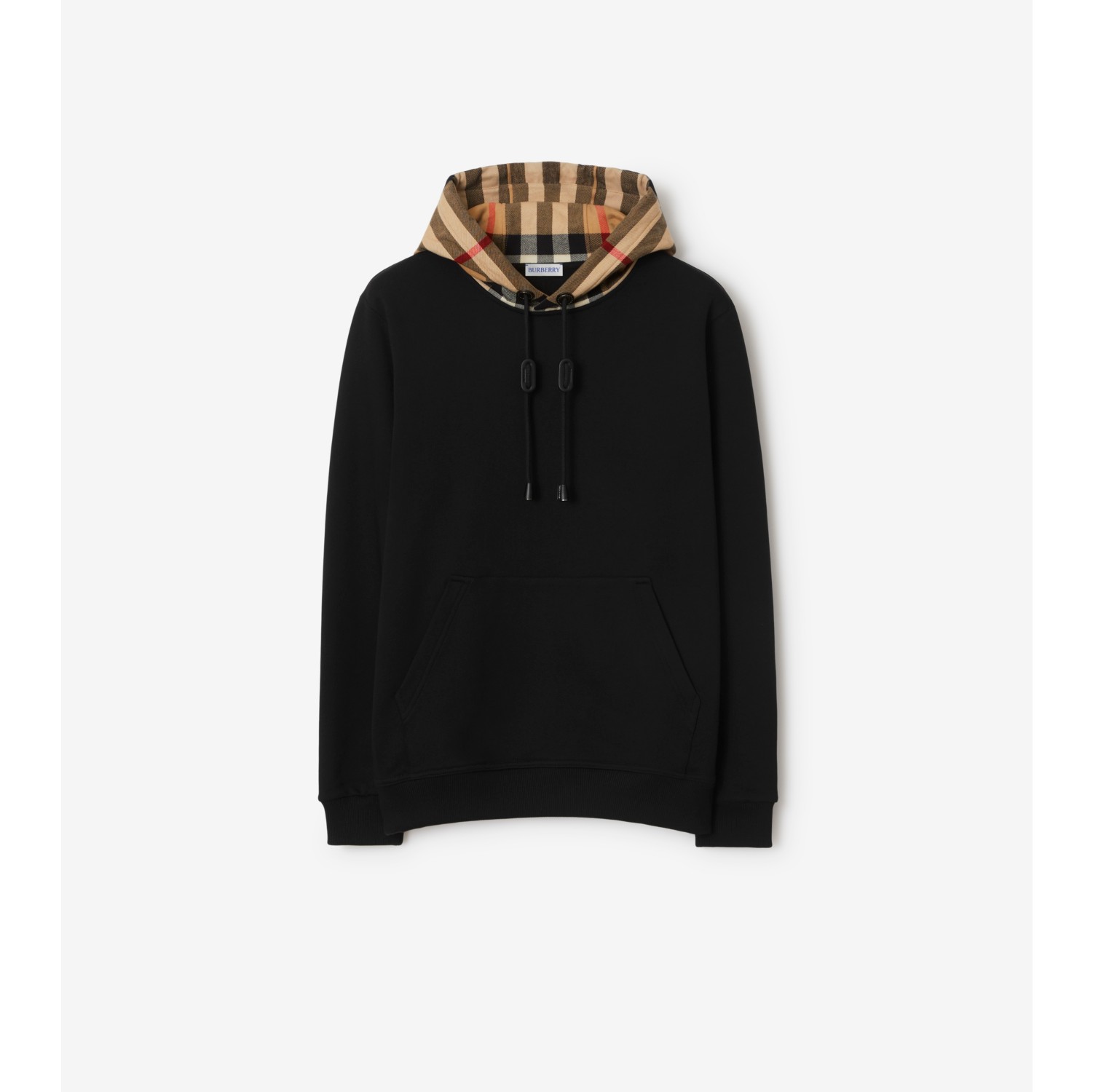 Check Hood Cotton Hoodie