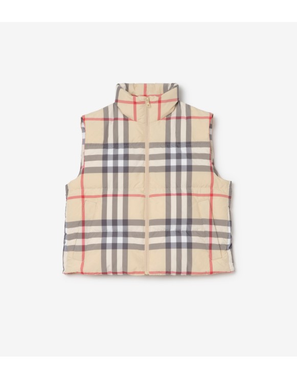 Check Puffer Gilet