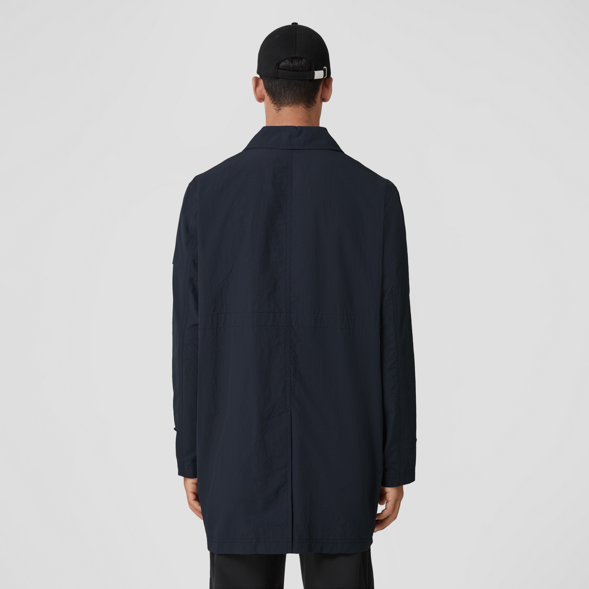 Car coat dobrável de algodão tecnológico com logotipo (Azul Grafite Escuro) - Homens | Burberry® oficial - 3