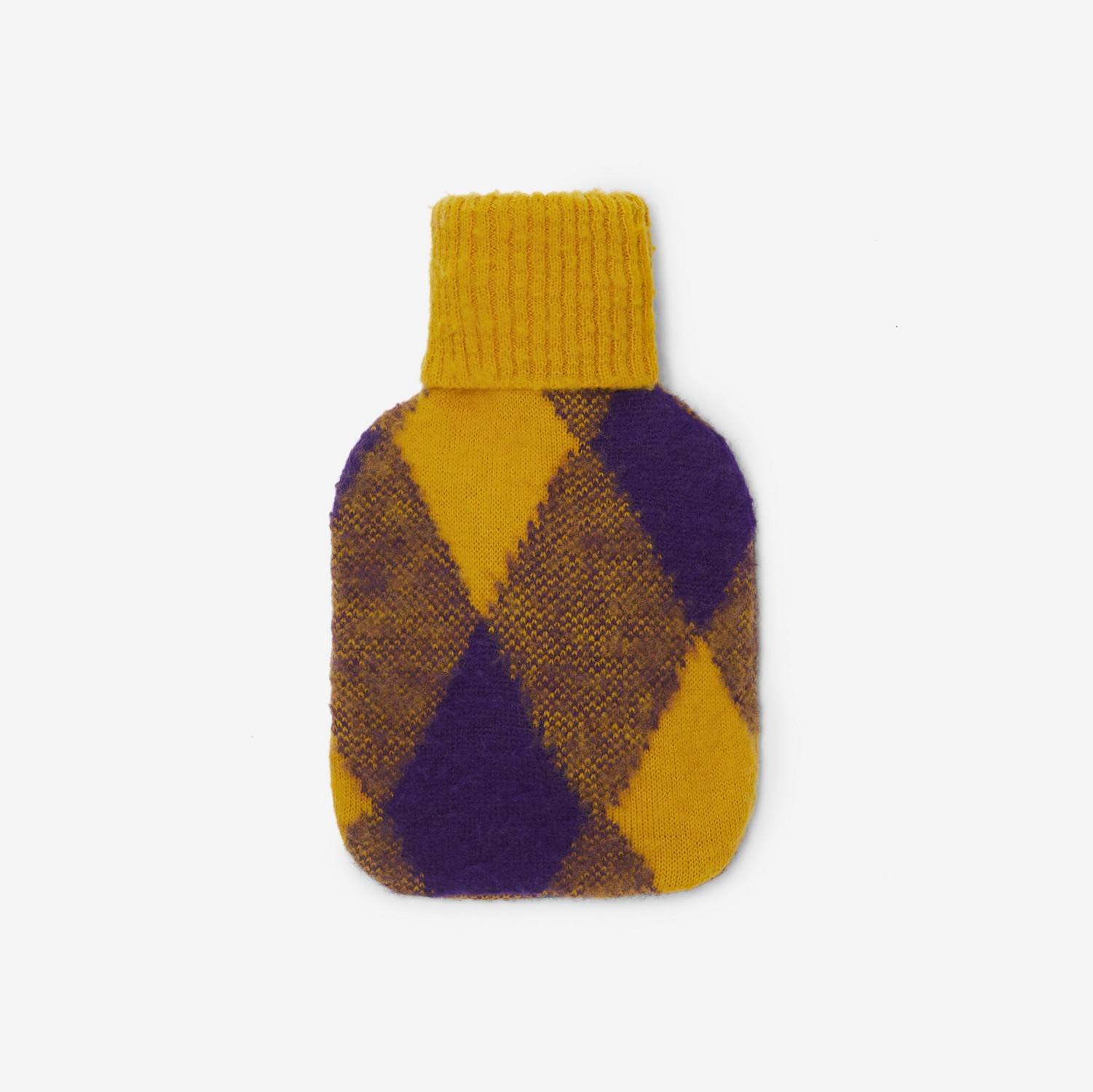 Argyle Wool Hot Water Bottle in Pear/royal | Burberry® Official