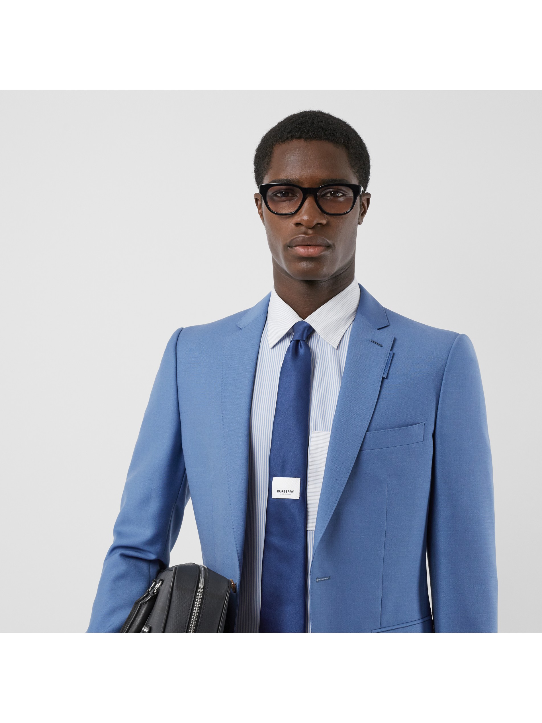 经典剪裁徽标嵌花丝缎领带 产品图片21