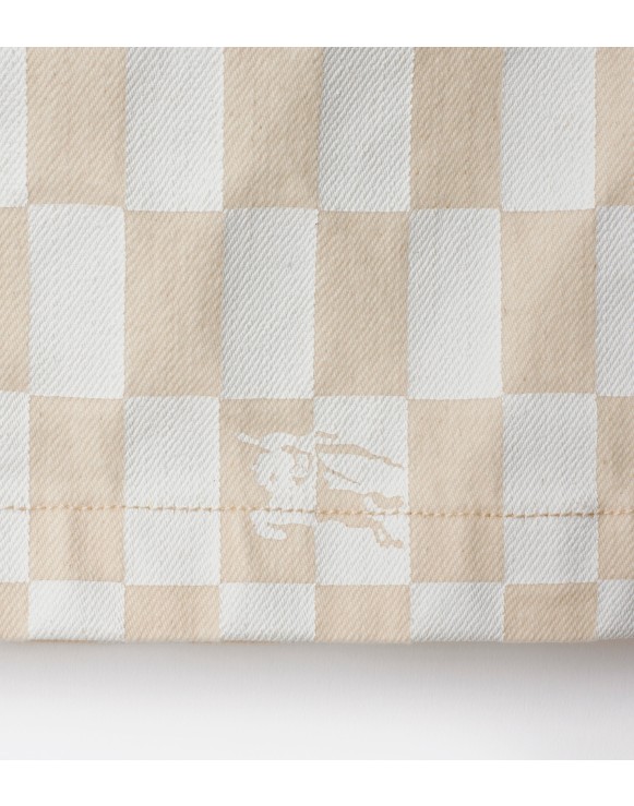 Jupe en denim à damier