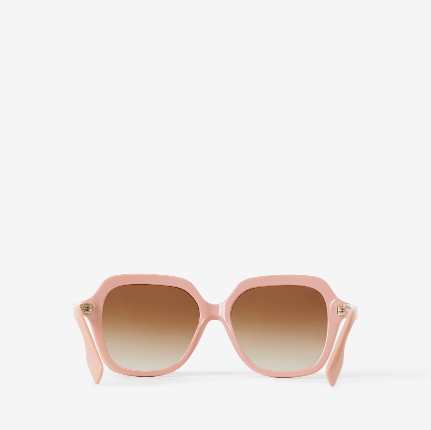 Óculos de sol com armação quadrada oversize (Rosa Terroso) - Mulheres | Burberry® oficial