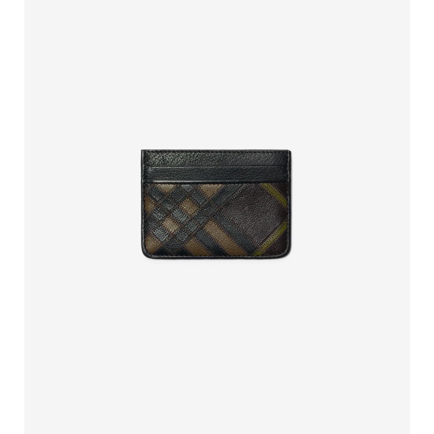 Check Intarsia Card Case