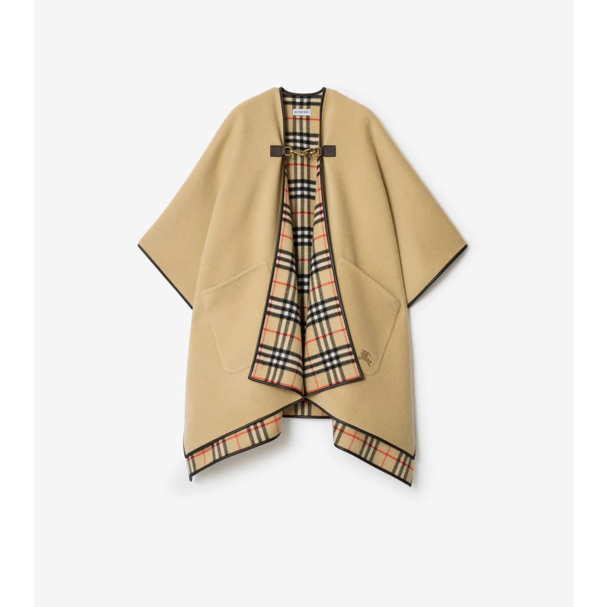  Check Cashmere Cape