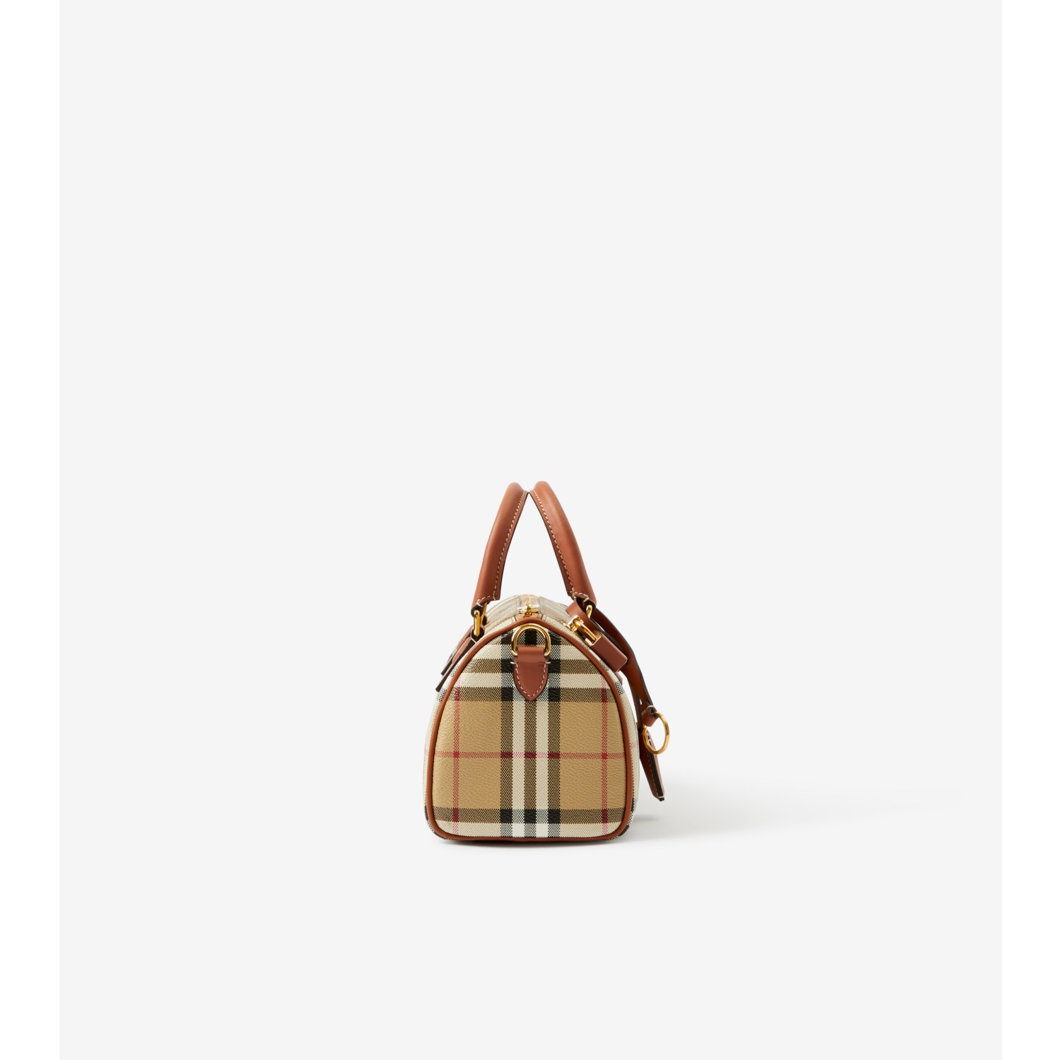 Burberry Haymarket Check Small Orchard Bowling Bag w/ Tags - Brown