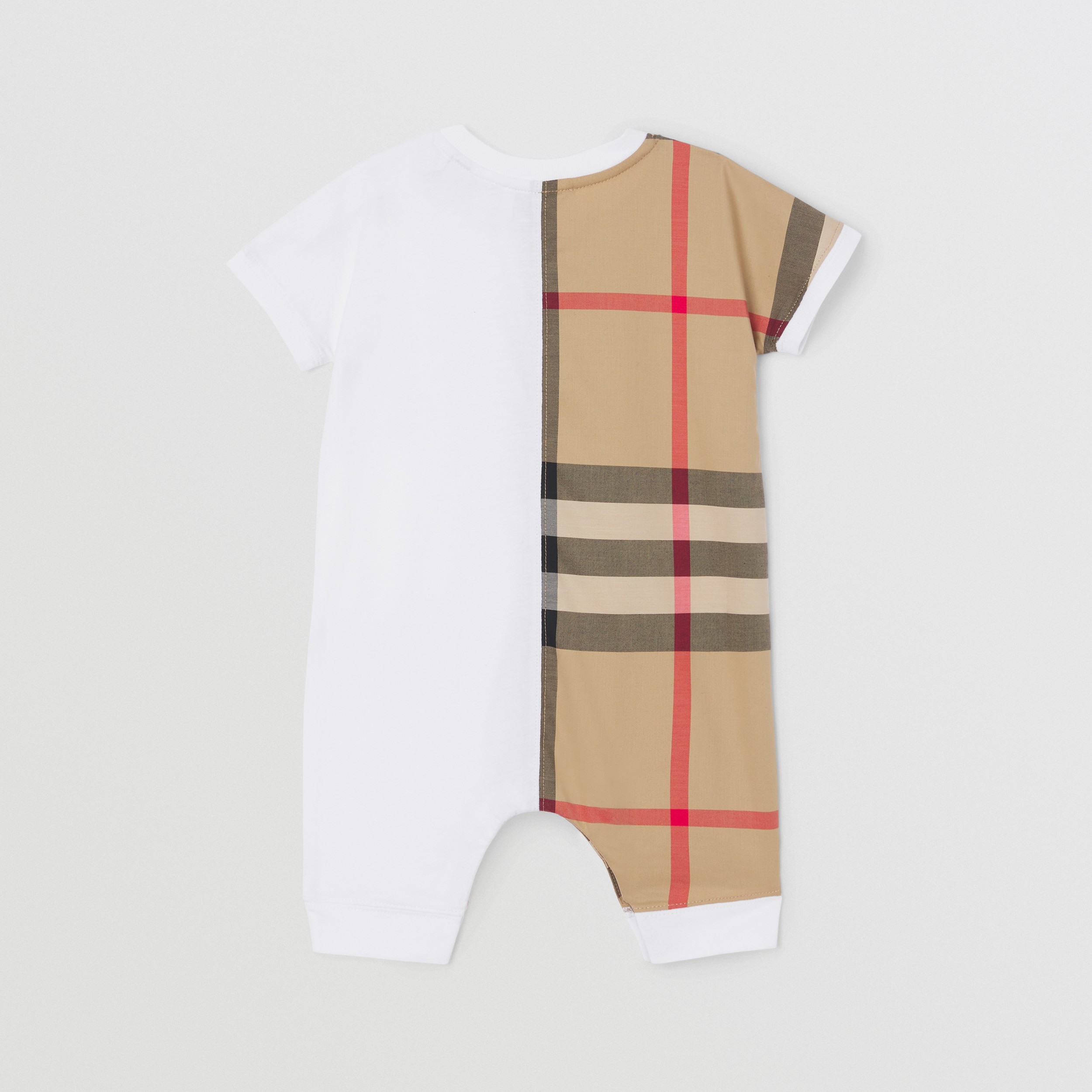 Combinaison en coton avec check (Blanc) - Enfant | Site officiel Burberry® - 3