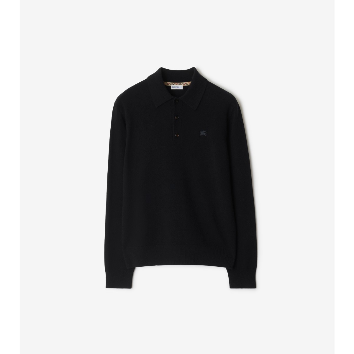 Burberry Long-sleeve Cashmere Blend Polo Shirt