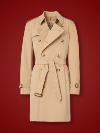 Honey Cotton Gabardine Mid-length Kensington Heritage Trench Coat