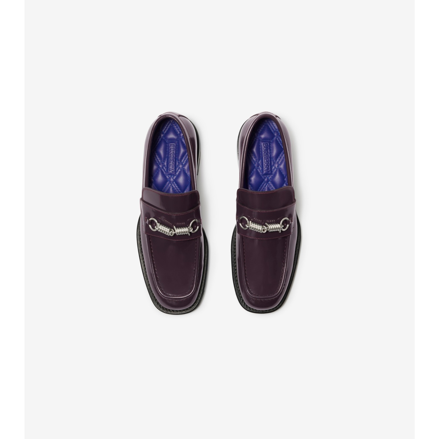 Mocassins Barbed en cuir Poison Homme Site officiel Burberry