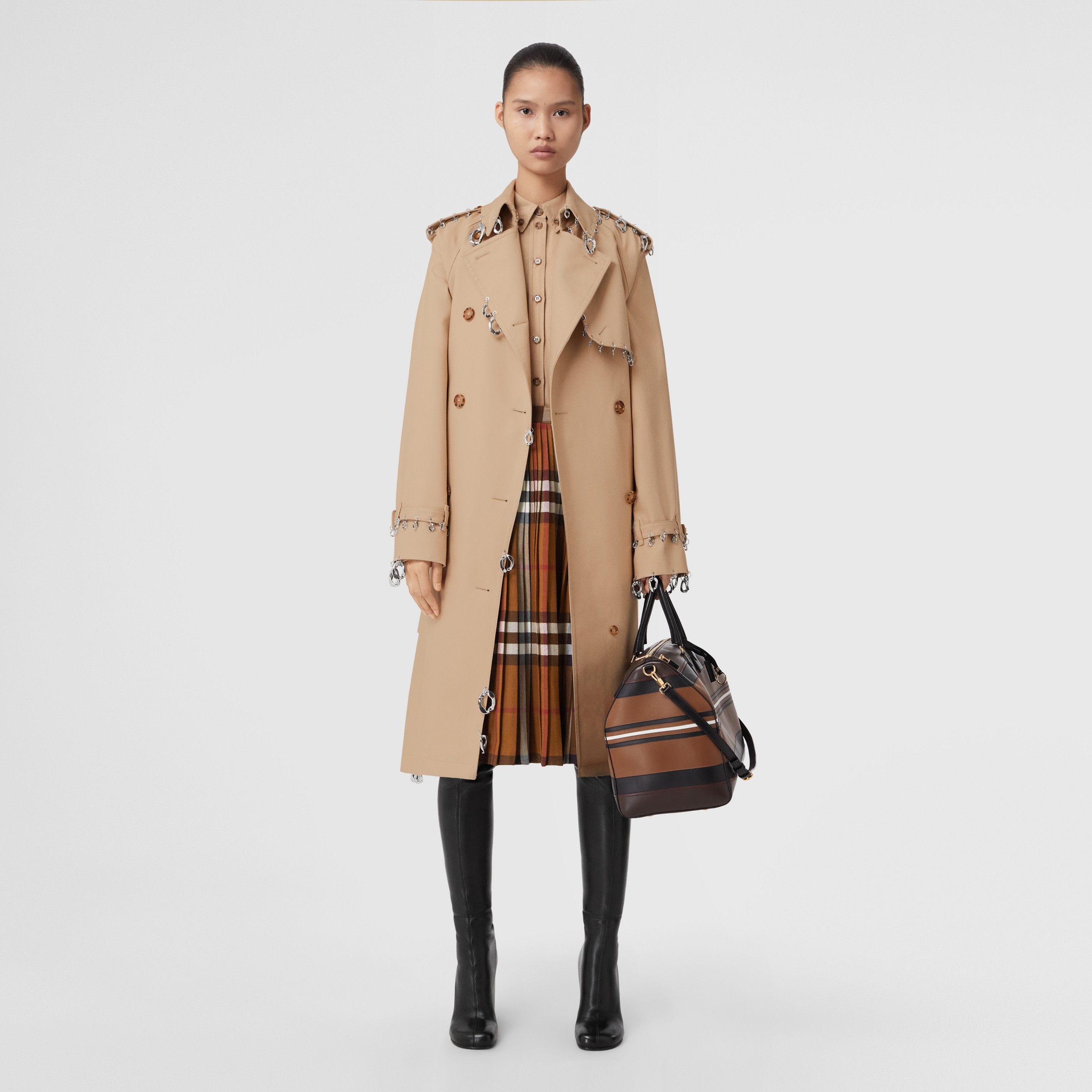 Cotton Gabardine Trench Coat in Soft Fawn - Women | Burberry® Official - 1