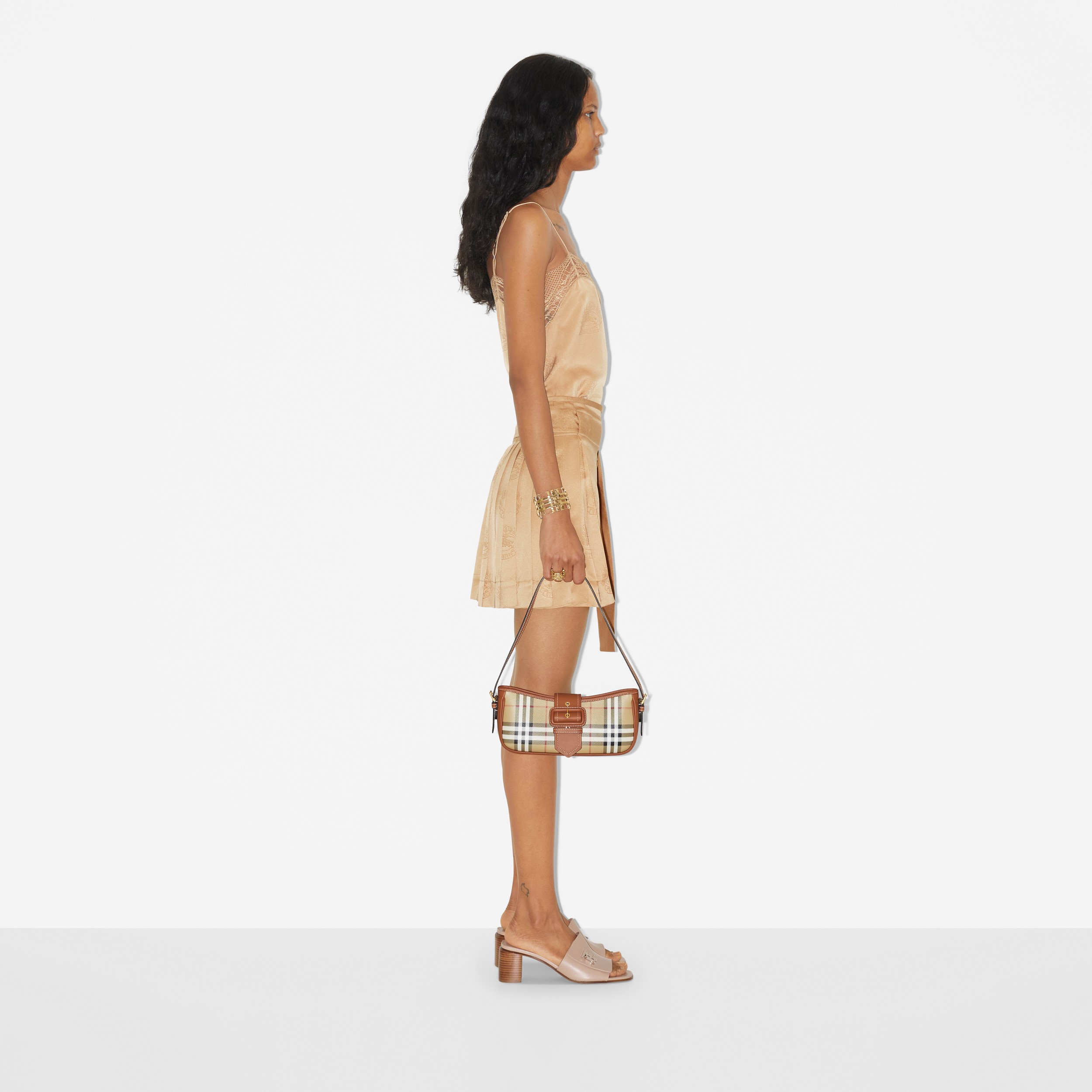 Mini kilt in seta con EKD (Fulvo Tenue) - Donna | Sito ufficiale Burberry® - 3
