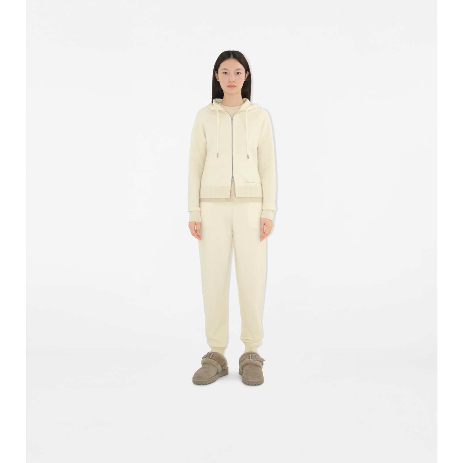 Pantalon de jogging en laine et cachemire mélangés