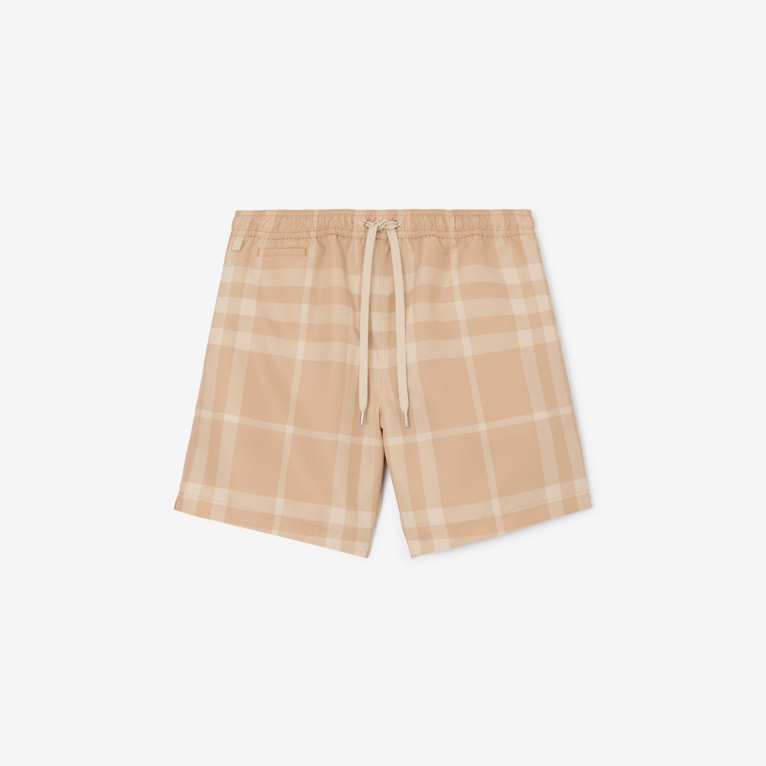 Check Drawcord Swim Shorts in Soft Fawn - Men | Burberry® Official