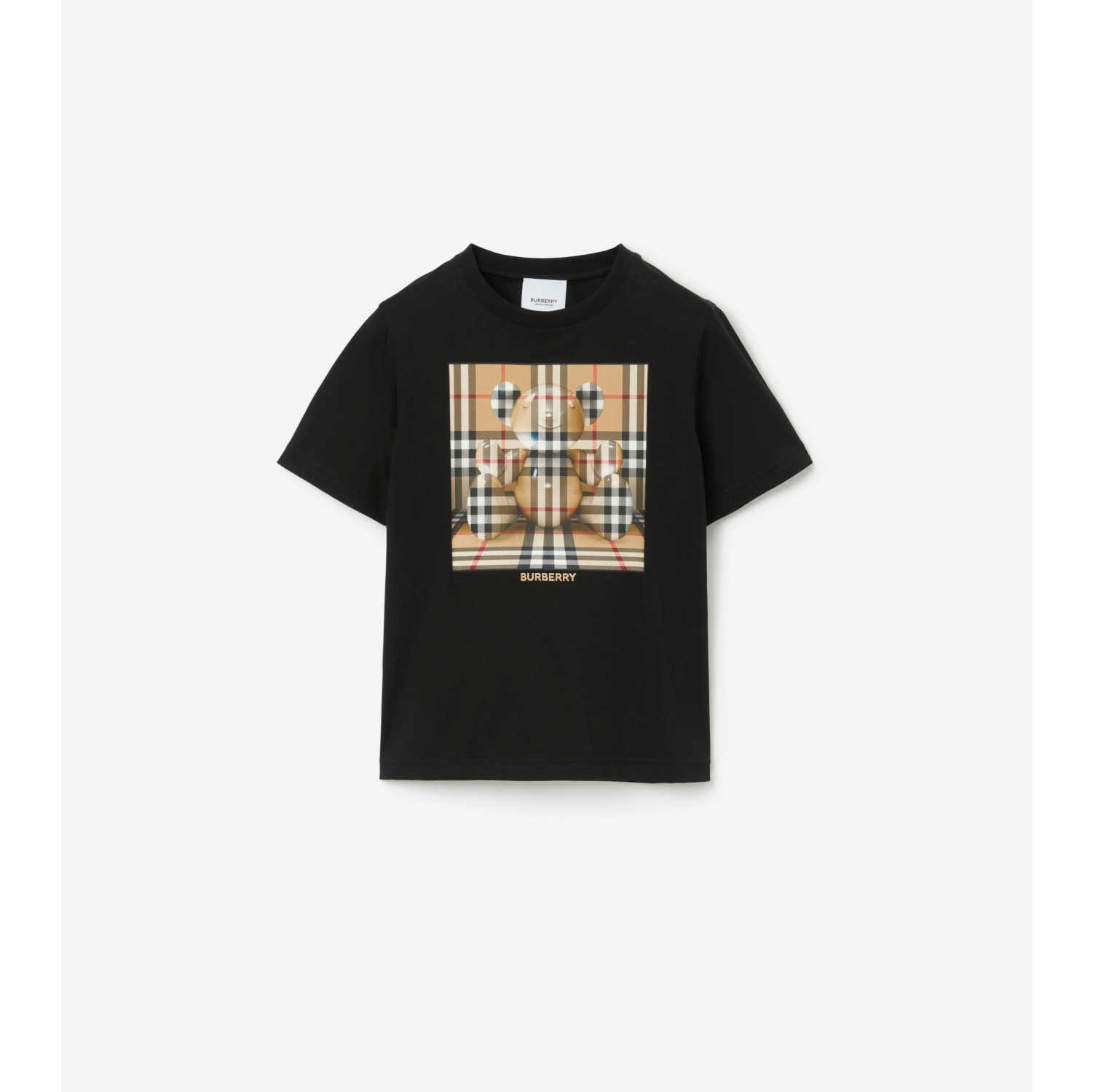 Thomas Bear Cotton T-shirt in Black | Burberry® Official