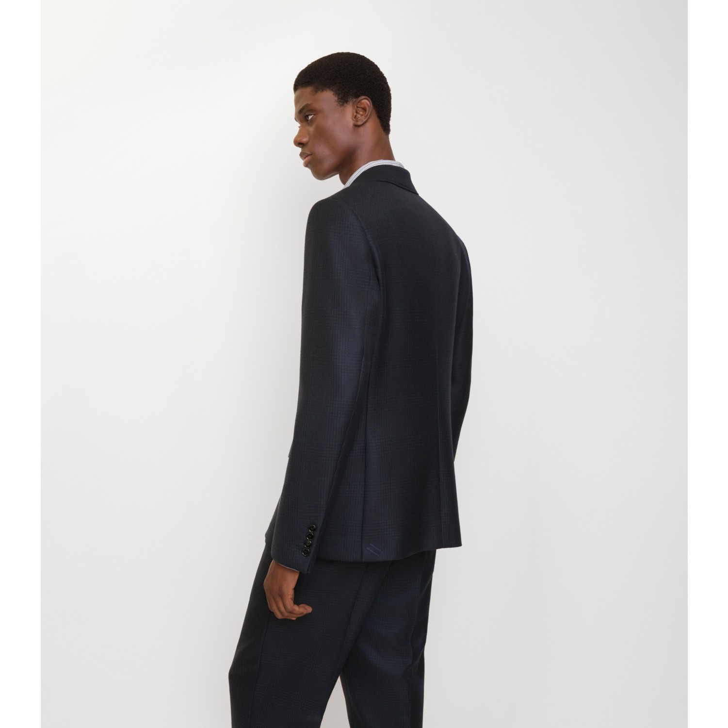 Check Wool Tailored Jacket