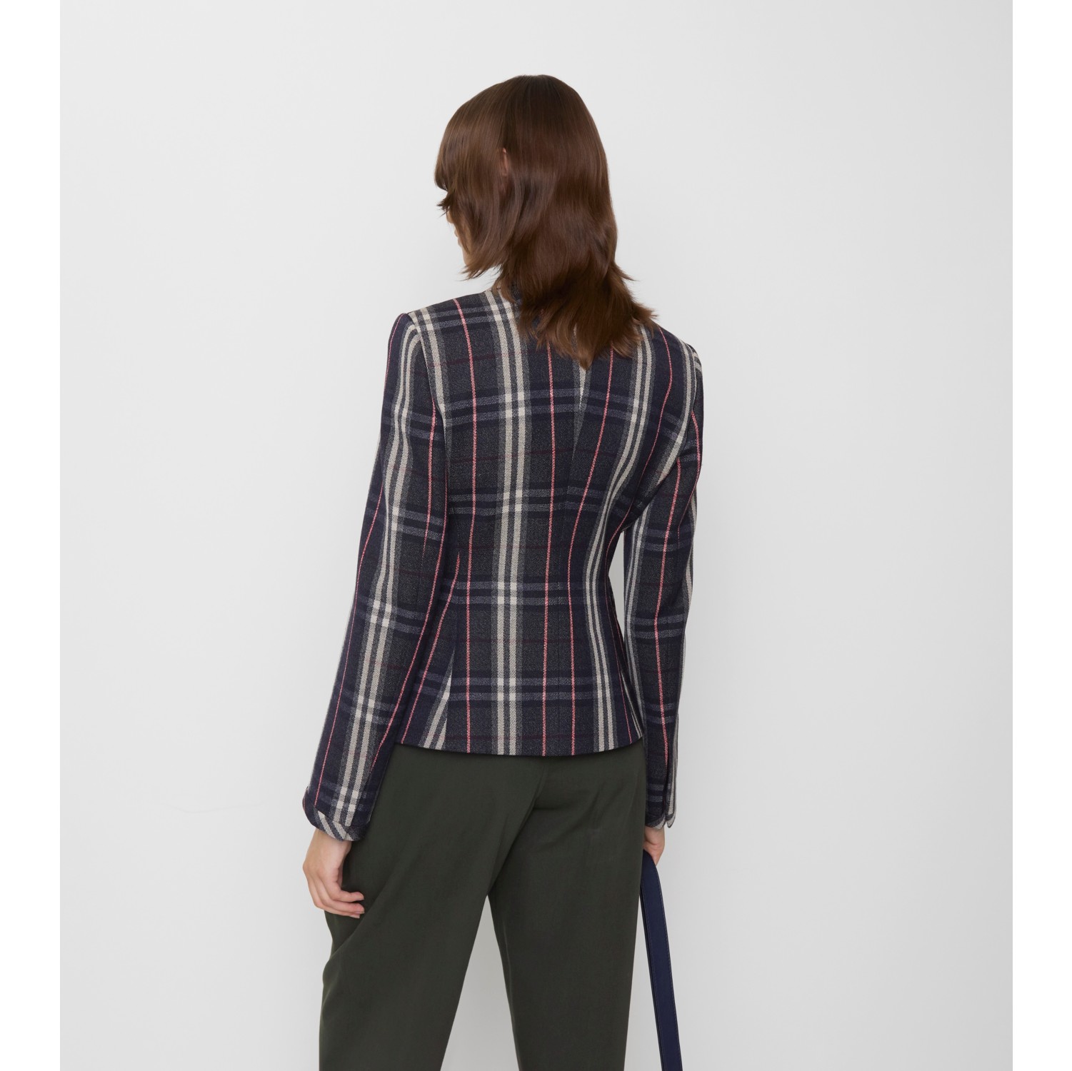 Check Wool Tailored Jacket