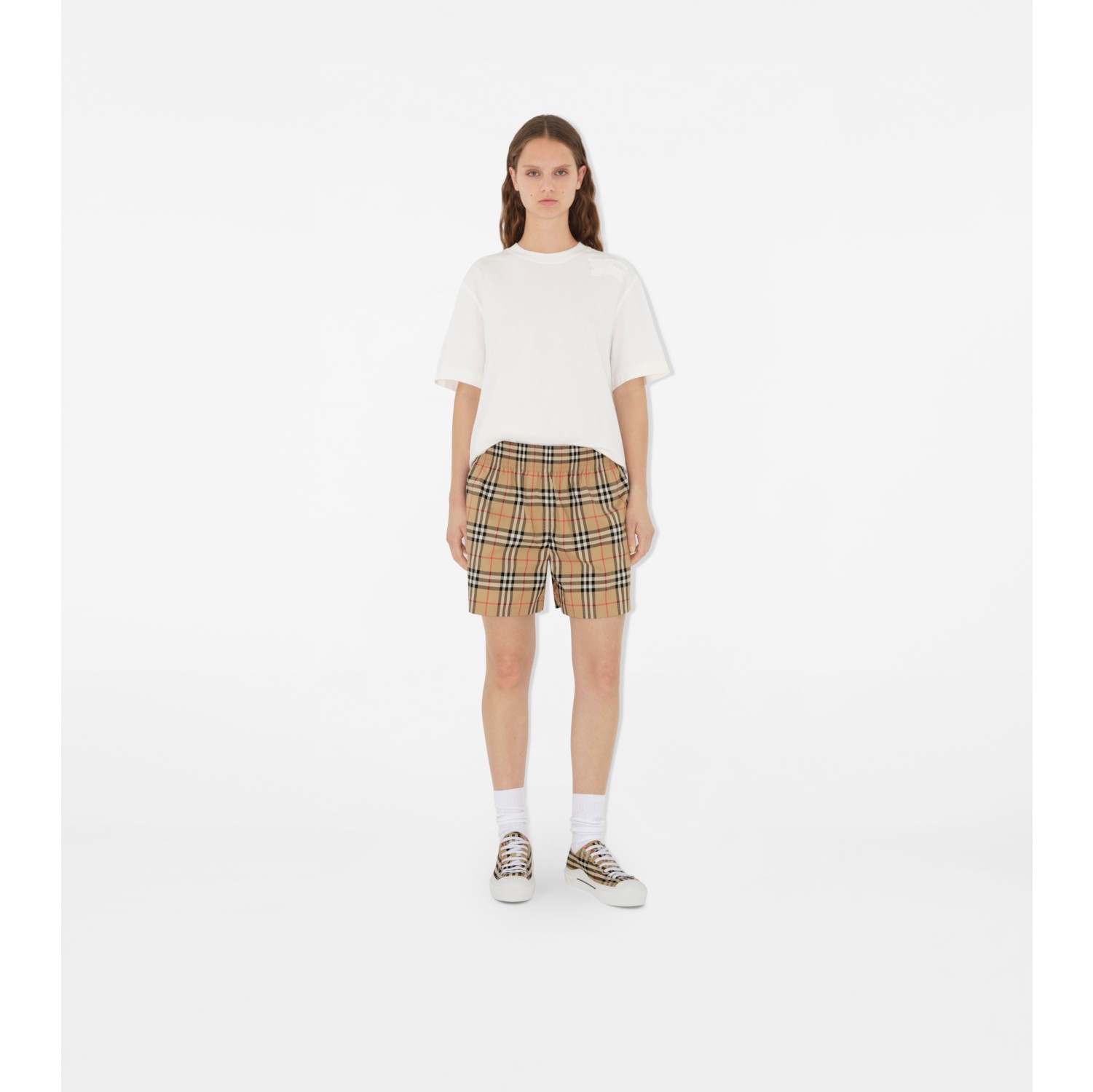 Pantaloncini in cotone Check