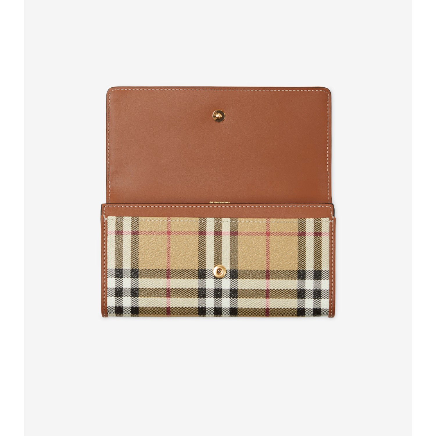 Cartera continental Check Beige vintage Mujer Vintage Checks Burberry oficial