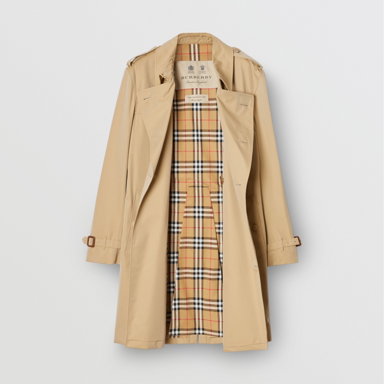 Short Kensington Heritage Trench Coat in Honey - Men | Burberry® Official