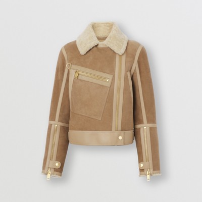 burberry aviator shearling jacket