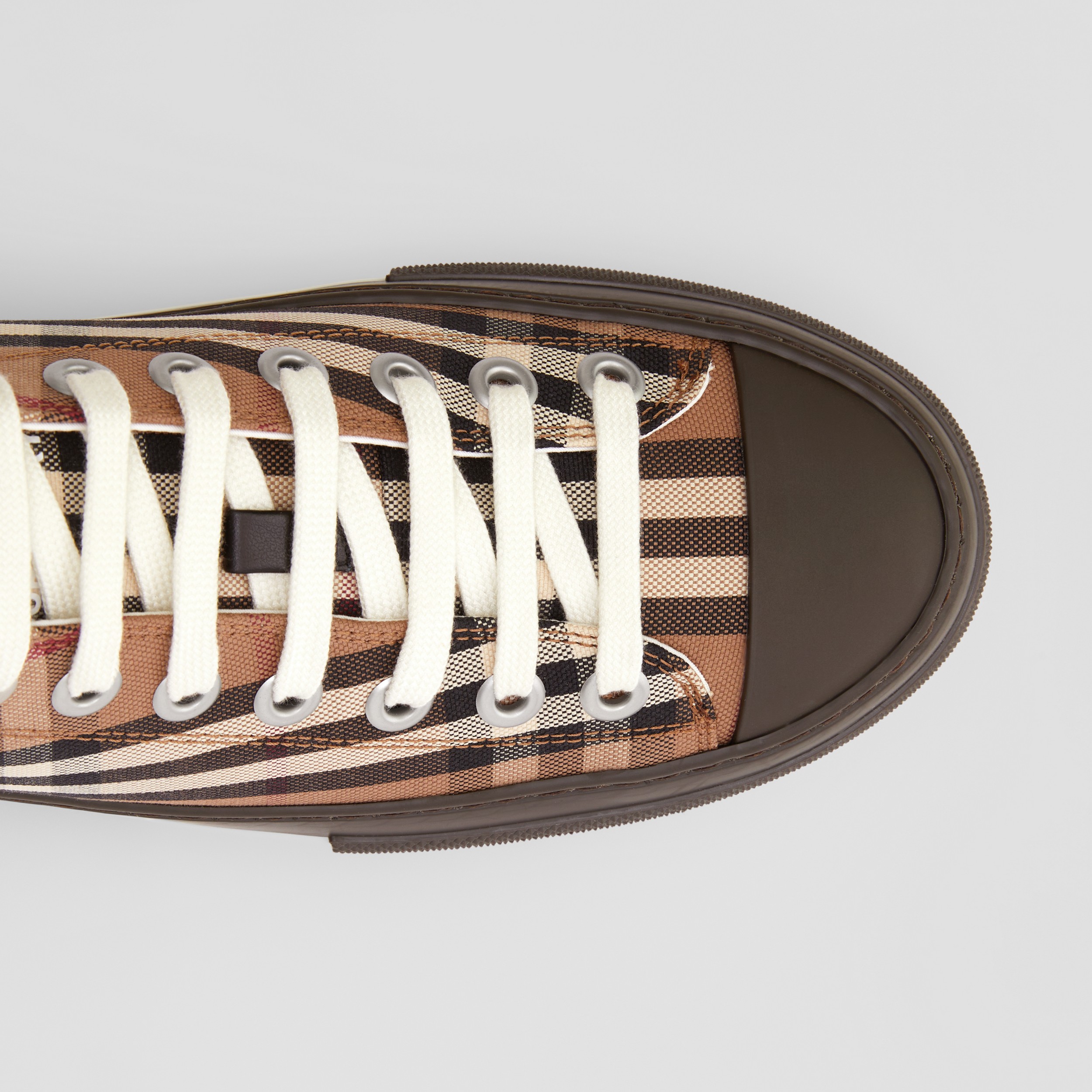Vintage Check Cotton Sneakers in Birch Brown - Women | Burberry® Official - 2