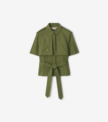 BURBERRY シャツ グリーン　Sサイズ　コットン 100% バーバリー 42E3DF32-3C46-4C7F-9CBC-