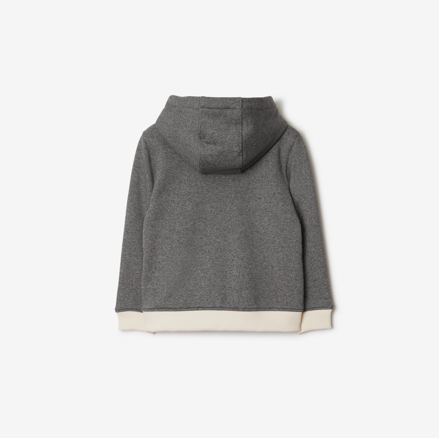Cotton Zip Hoodie in Charcoal Grey Melange | Burberry® Official