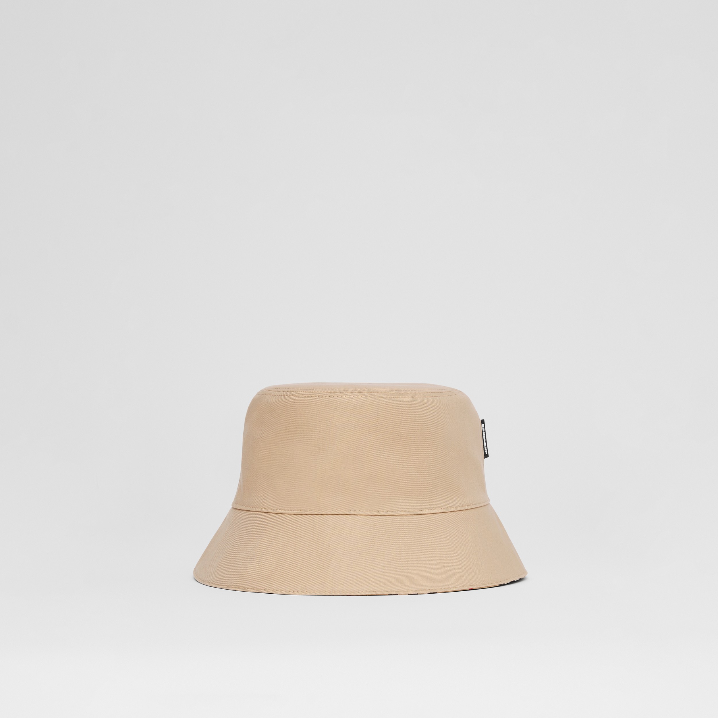 Reversible Icon Stripe Cotton Bucket Hat in Archive Beige/soft Fawn | Burberry® Official - 2