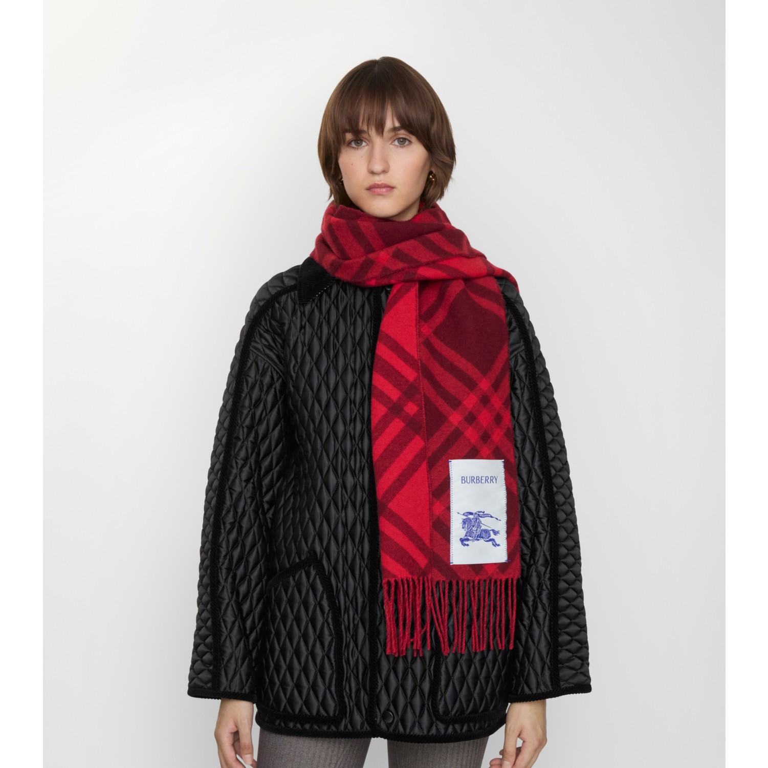 Check Cashmere Scarf