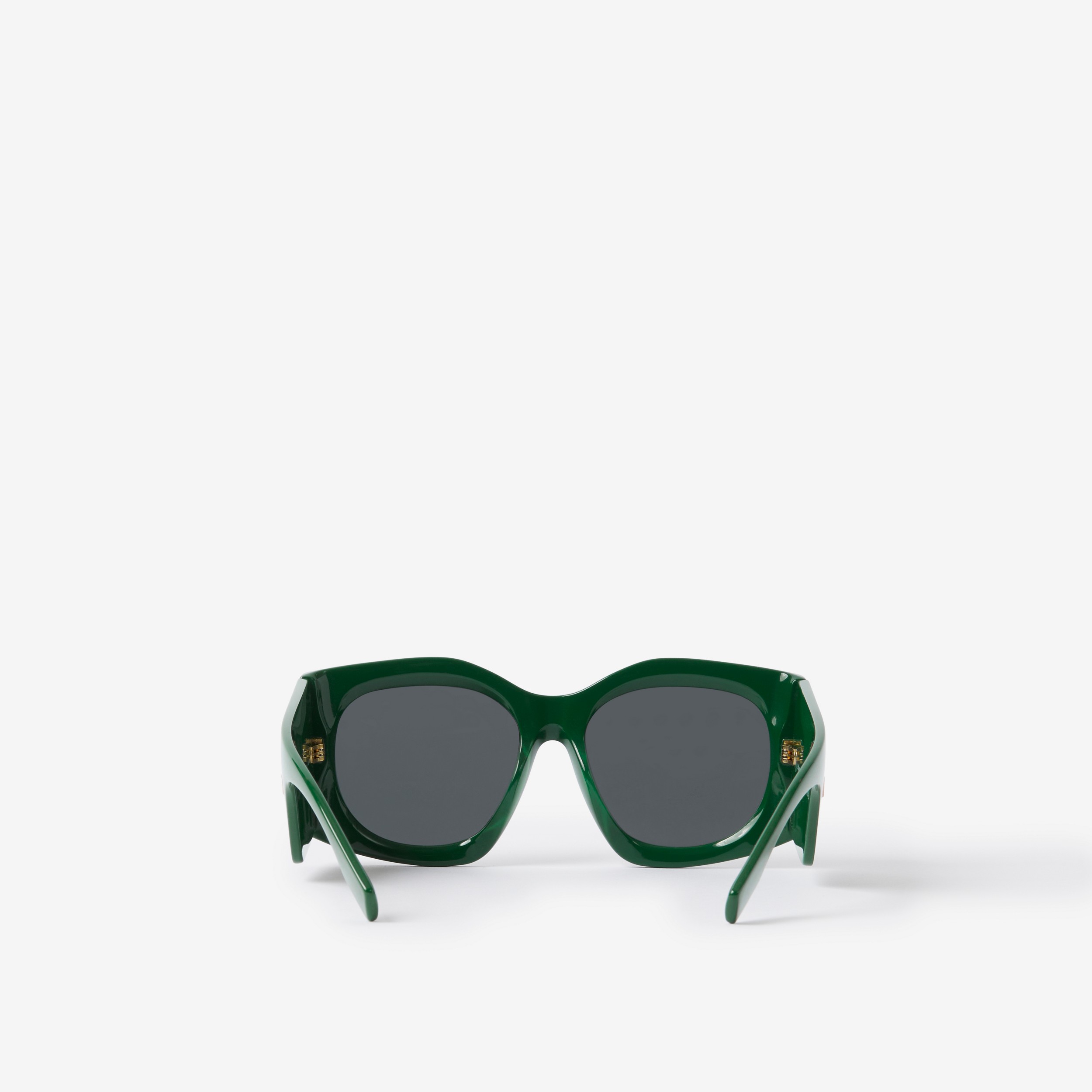 大号几何框太阳眼镜 (暗绿色) - 女士 | Burberry® 博柏利官网 - 3