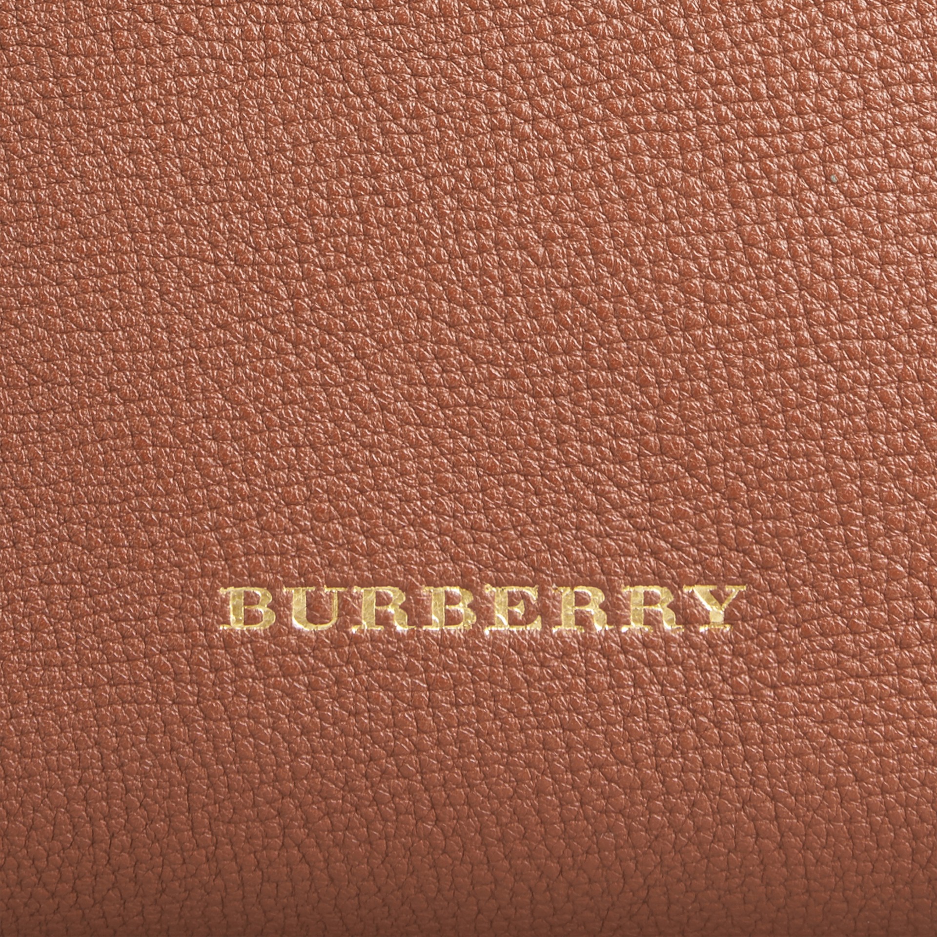 The Small Canter in Leather and House Check in Tan | Burberry