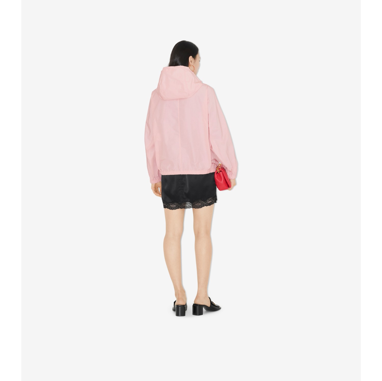 Cotton Blend Hooded Jacket in Sorbet Pink - Women | Burberry® Official