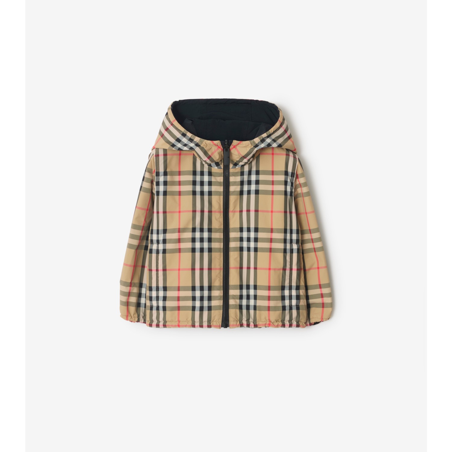 Reversible Check Hooded Jacket