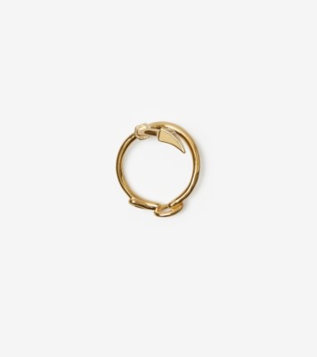 Gold-plated Hook Pavé Ring in Gold/clear | Burberry® Official