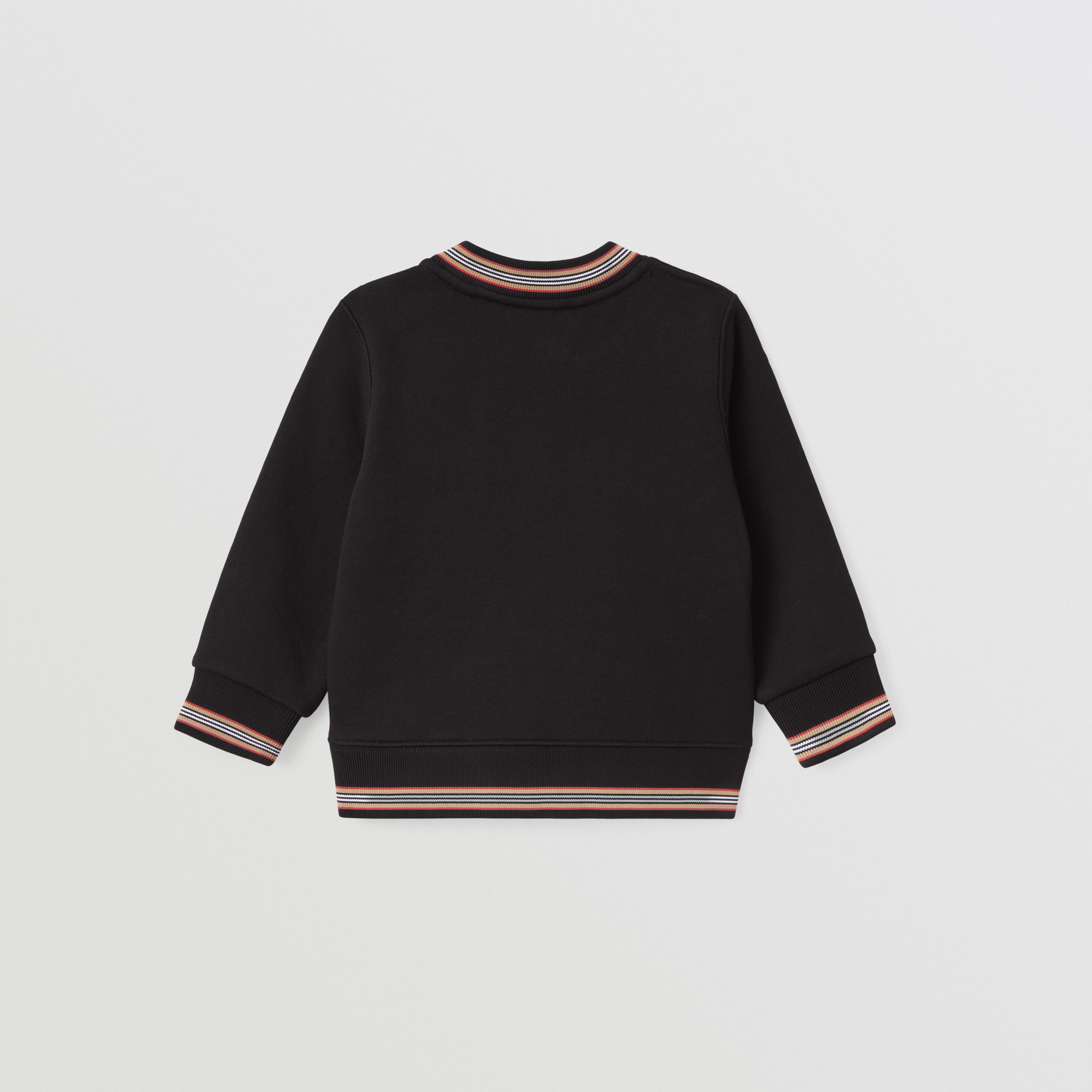 Monogram Motif Cotton Sweatshirt in Black - Children | Burberry® Official - 4