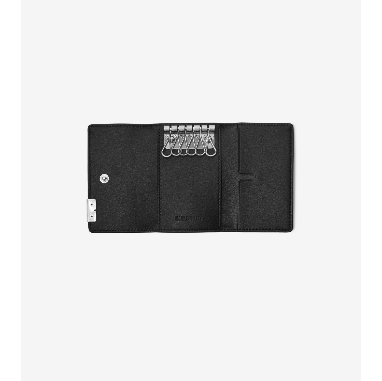 B Cut Key Case in Black Men Leather Burberry Official