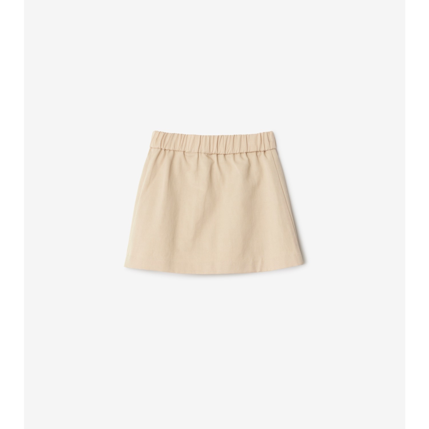 Pleated Cotton Blend Skirt